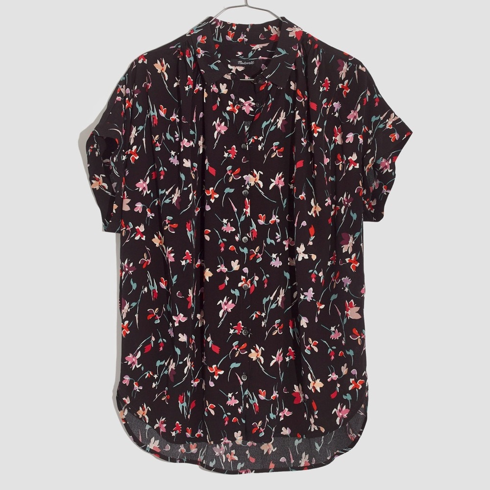 Madewell Central Drapey Shirt in Drifting Flowers